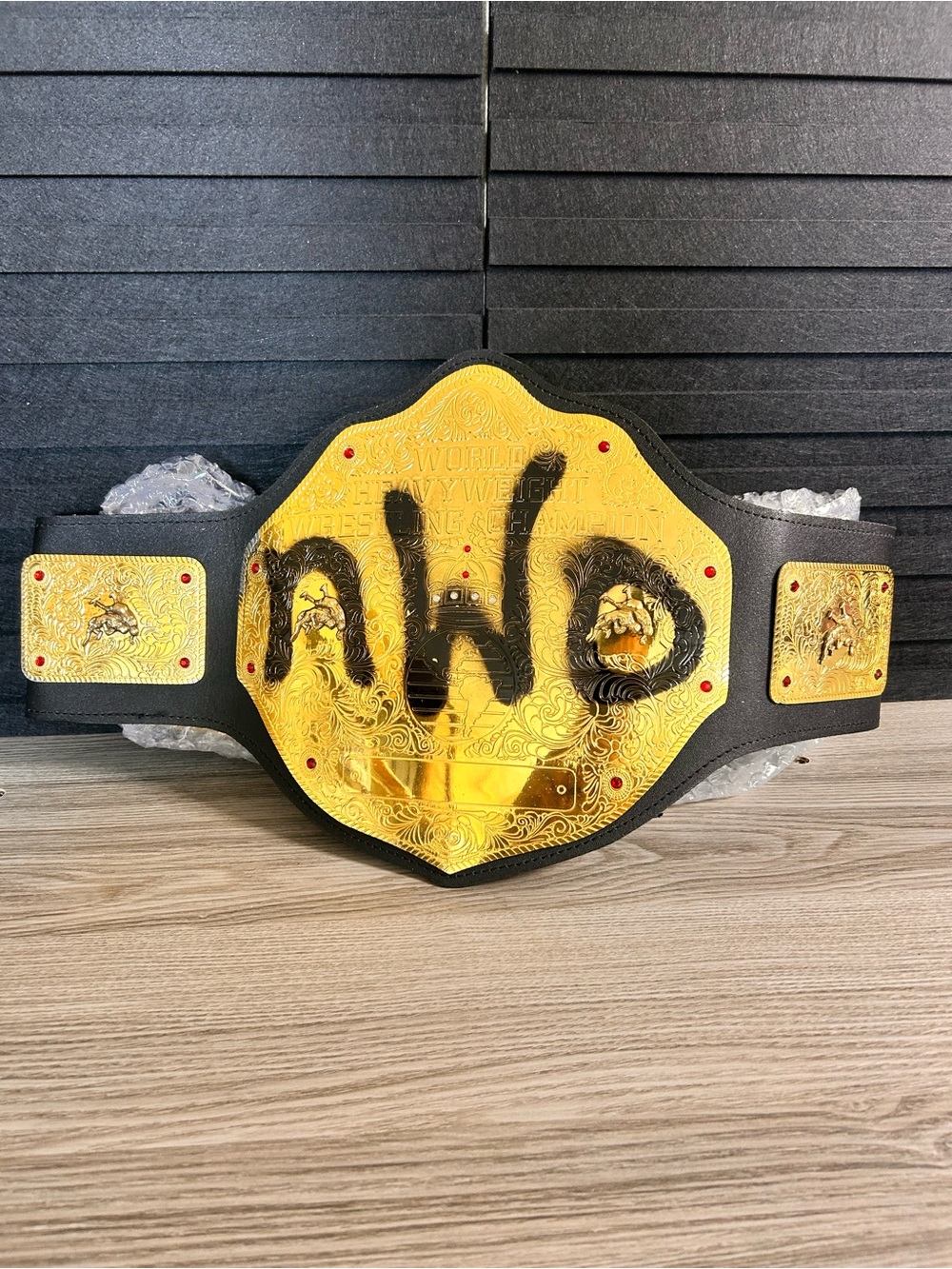 Big Gold World Heavyweight Wrestling nWo Spray Painted Replica Title 2mm Adult